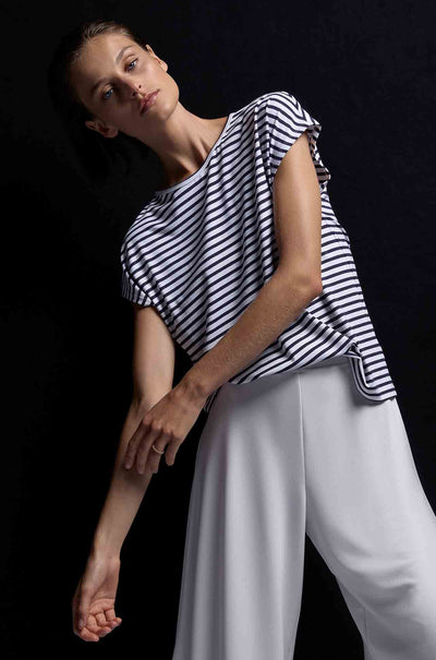 Mela Purdie - Slim Shell in Straw Stripe Jersey