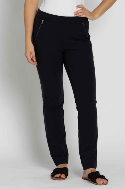 Gardeur - Slim Stretch Pull On Pant w/ Zip Pockets in Ink