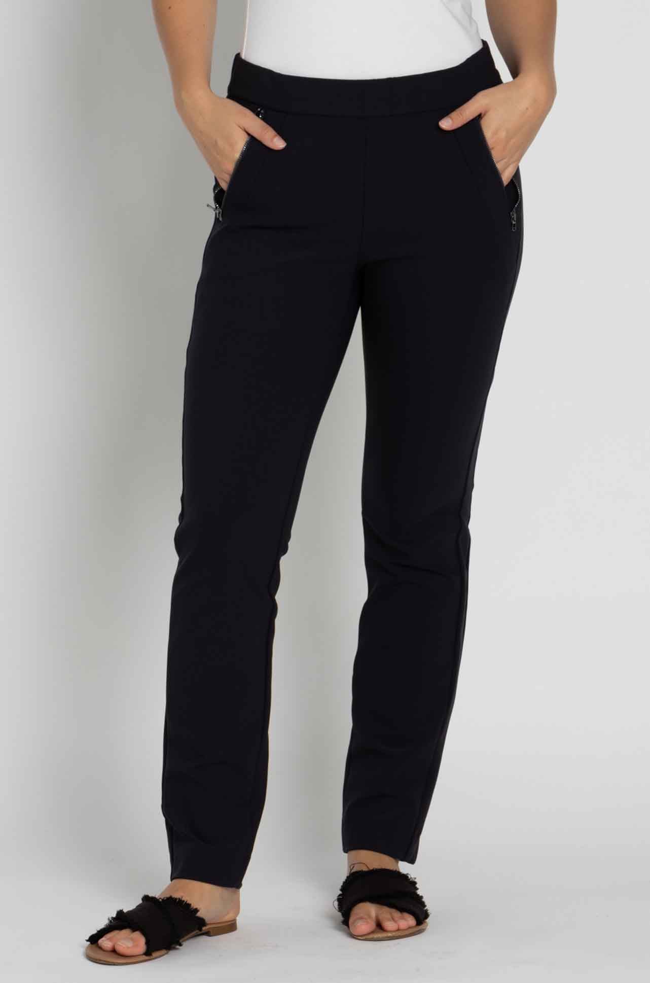 Gardeur - Slim Stretch Pull On Pant w/ Zip Pockets in Ink