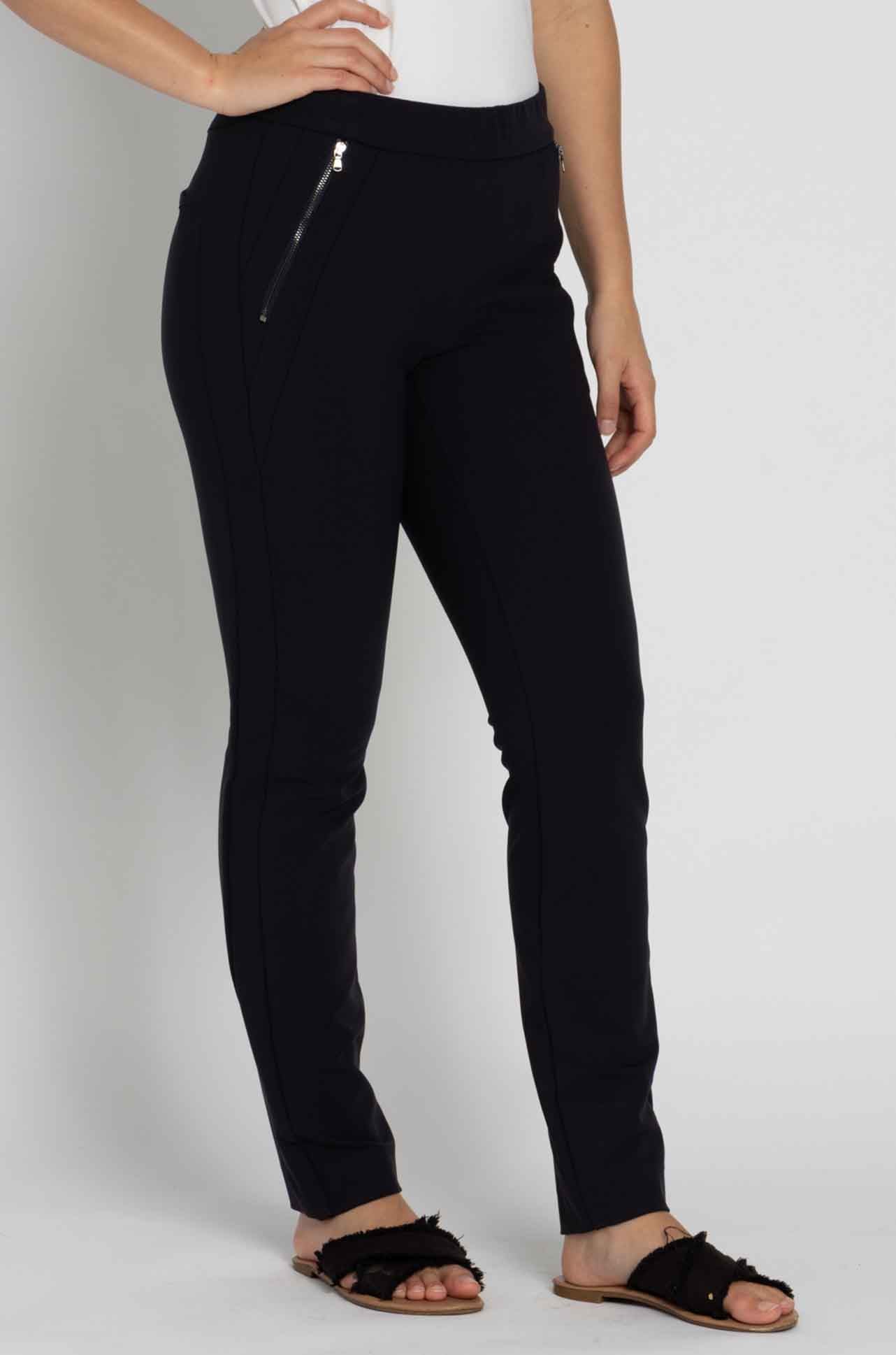 Gardeur - Slim Stretch Pull On Pant w/ Zip Pockets in Ink
