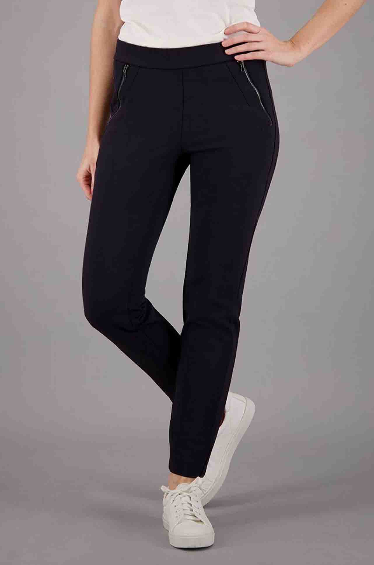 Gardeur - Slim Stretch Pull On Pant w/ Zip Pockets in Ink