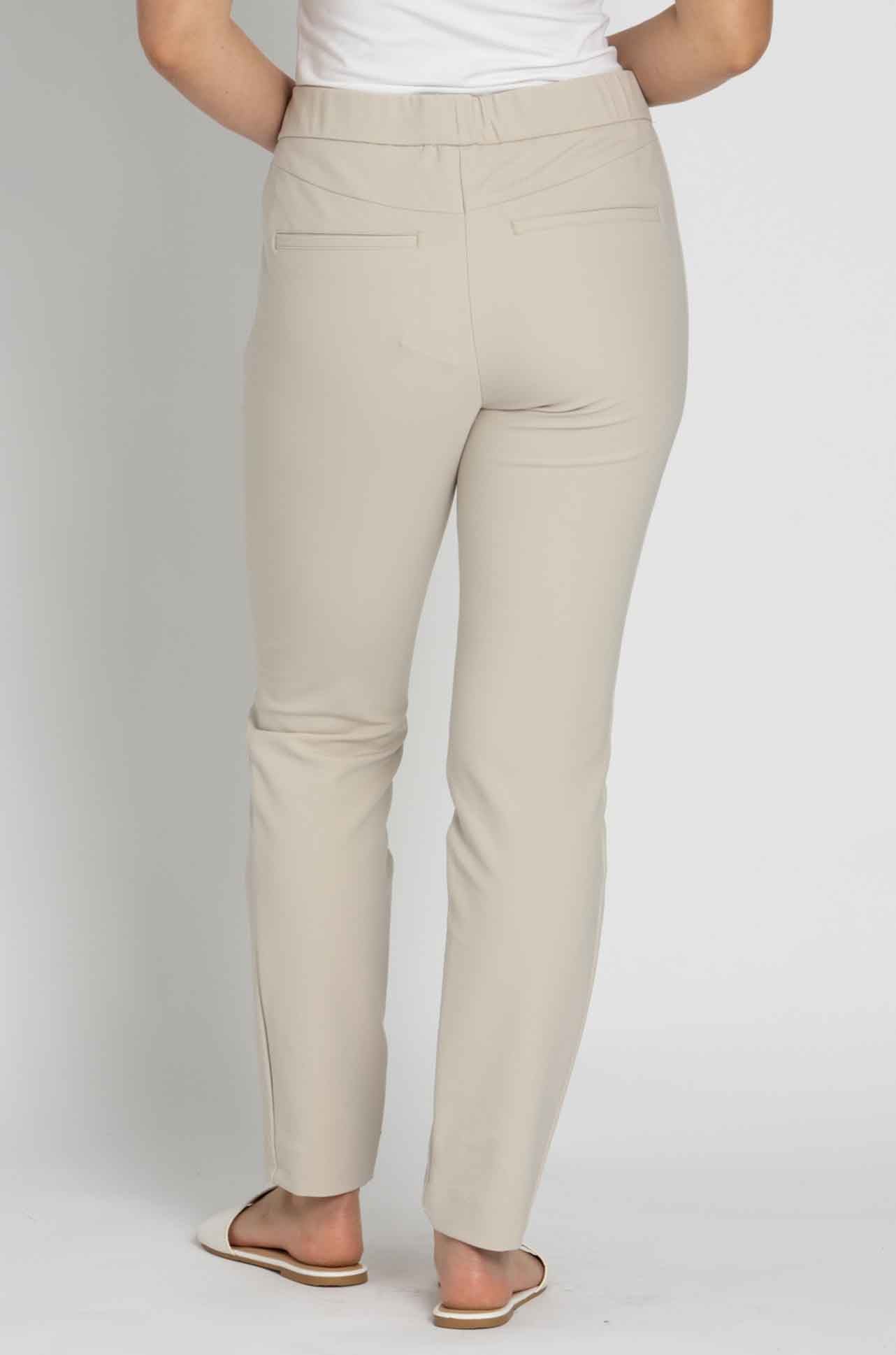 Gardeur - Slim Stretch Pull On Pant w/ Zip Pockets in Sand