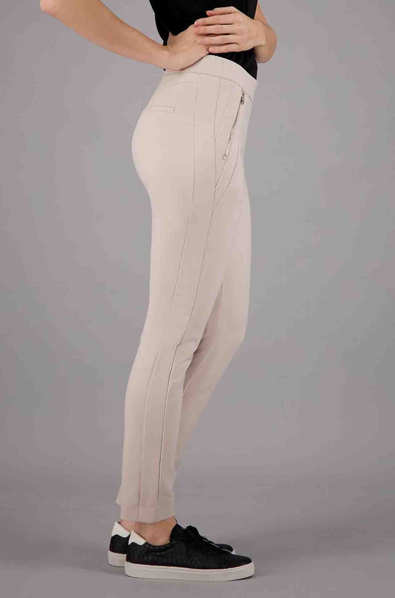 Gardeur - Slim Stretch Pull On Pant w/ Zip Pockets in Sand