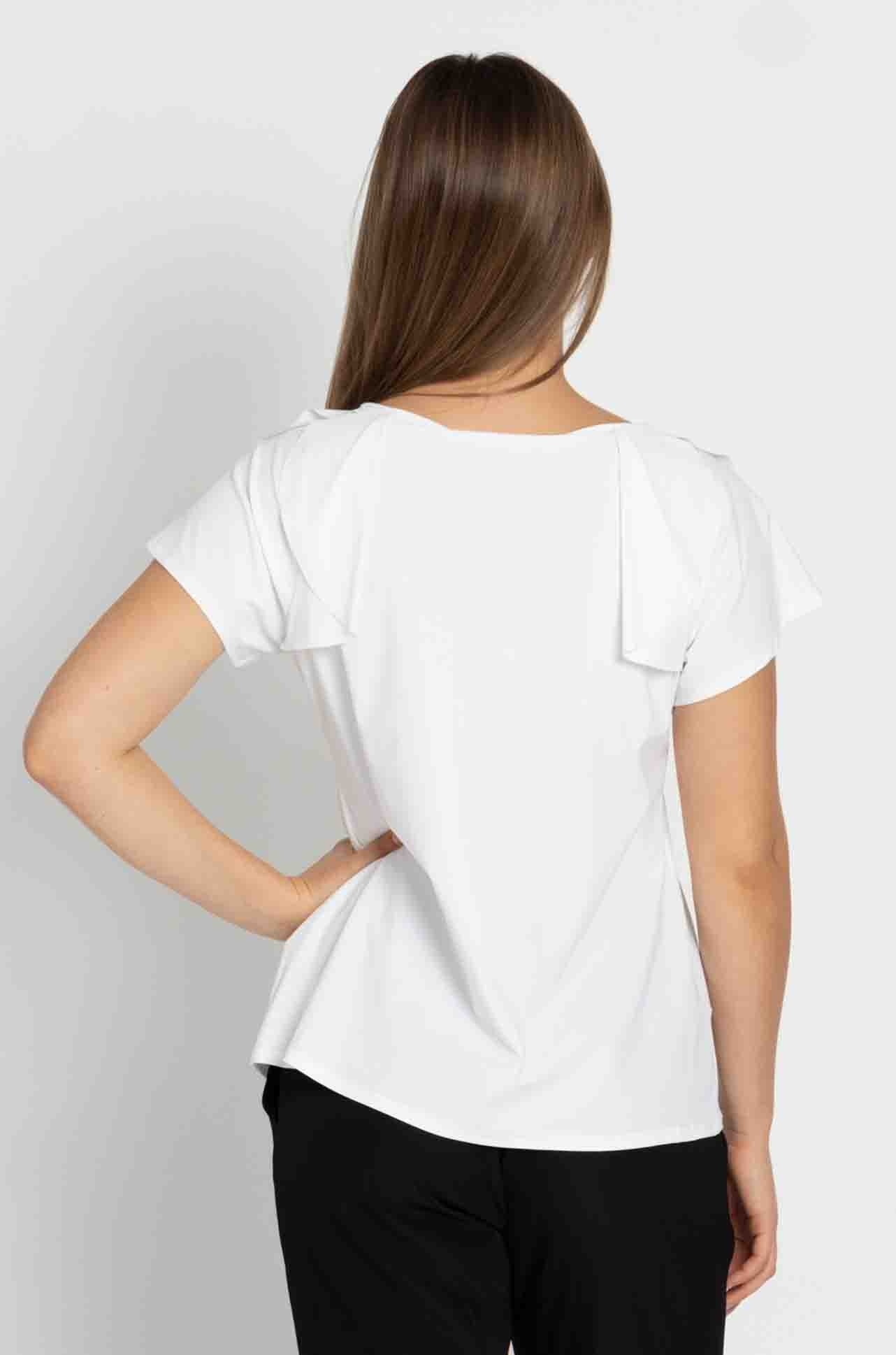 Paula Ryan - Soft Cap Sleeve Shell Top in White