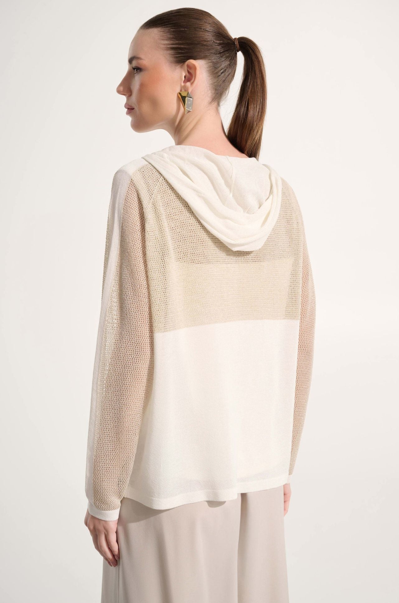 Joseph Ribkoff - Soft Knit Strtaight Hooded Zip Jacket