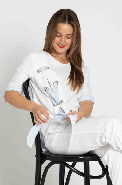 Elisa Cavaletti - Spliced Eyelet Tee
