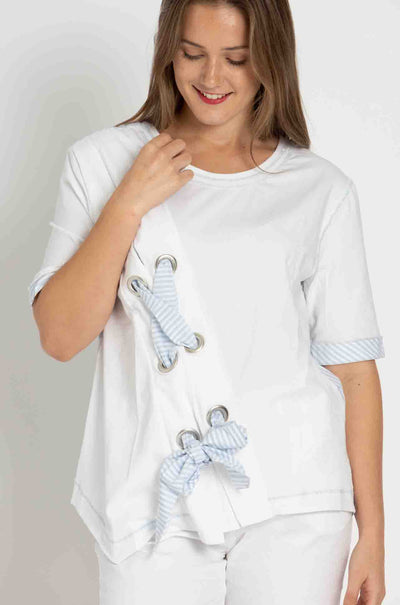 Elisa Cavaletti - Spliced Eyelet Tee