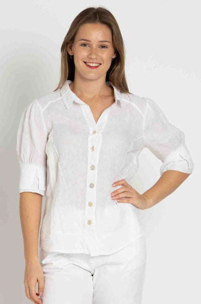 Elisa Cavaletti - Spliced Linen Blouse