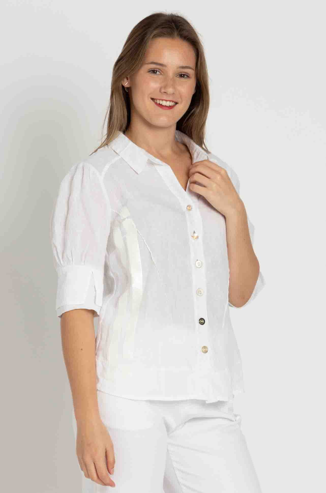 Elisa Cavaletti - Spliced Linen Blouse