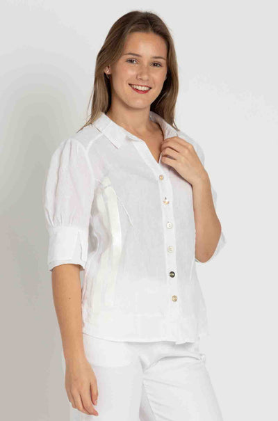 Elisa Cavaletti - Spliced Linen Blouse