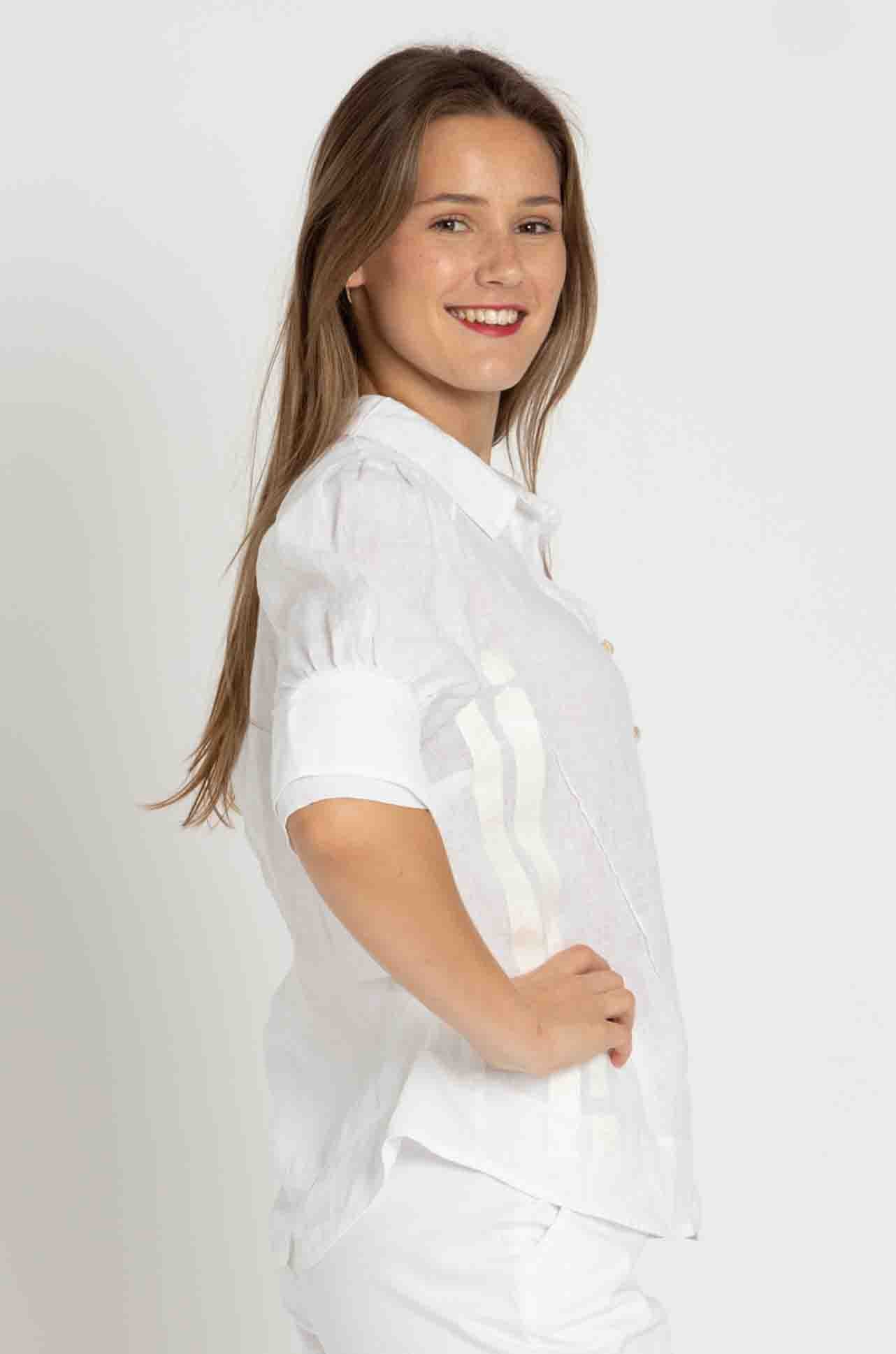 Elisa Cavaletti - Spliced Linen Blouse