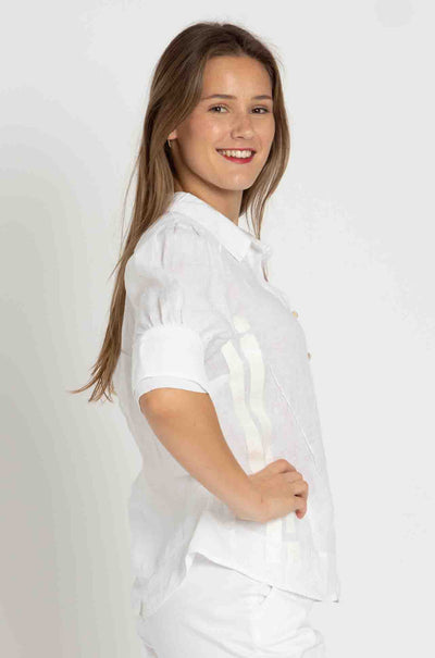 Elisa Cavaletti - Spliced Linen Blouse