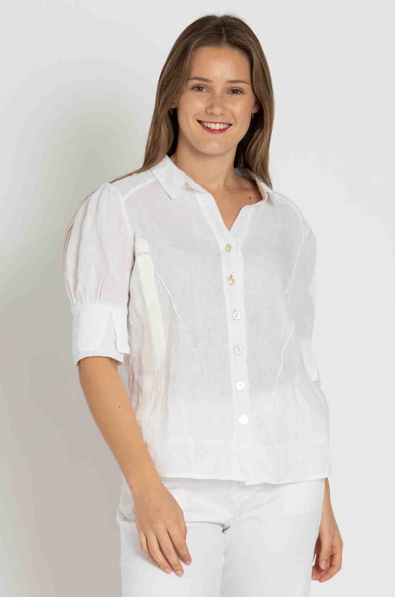 Elisa Cavaletti - Spliced Linen Blouse