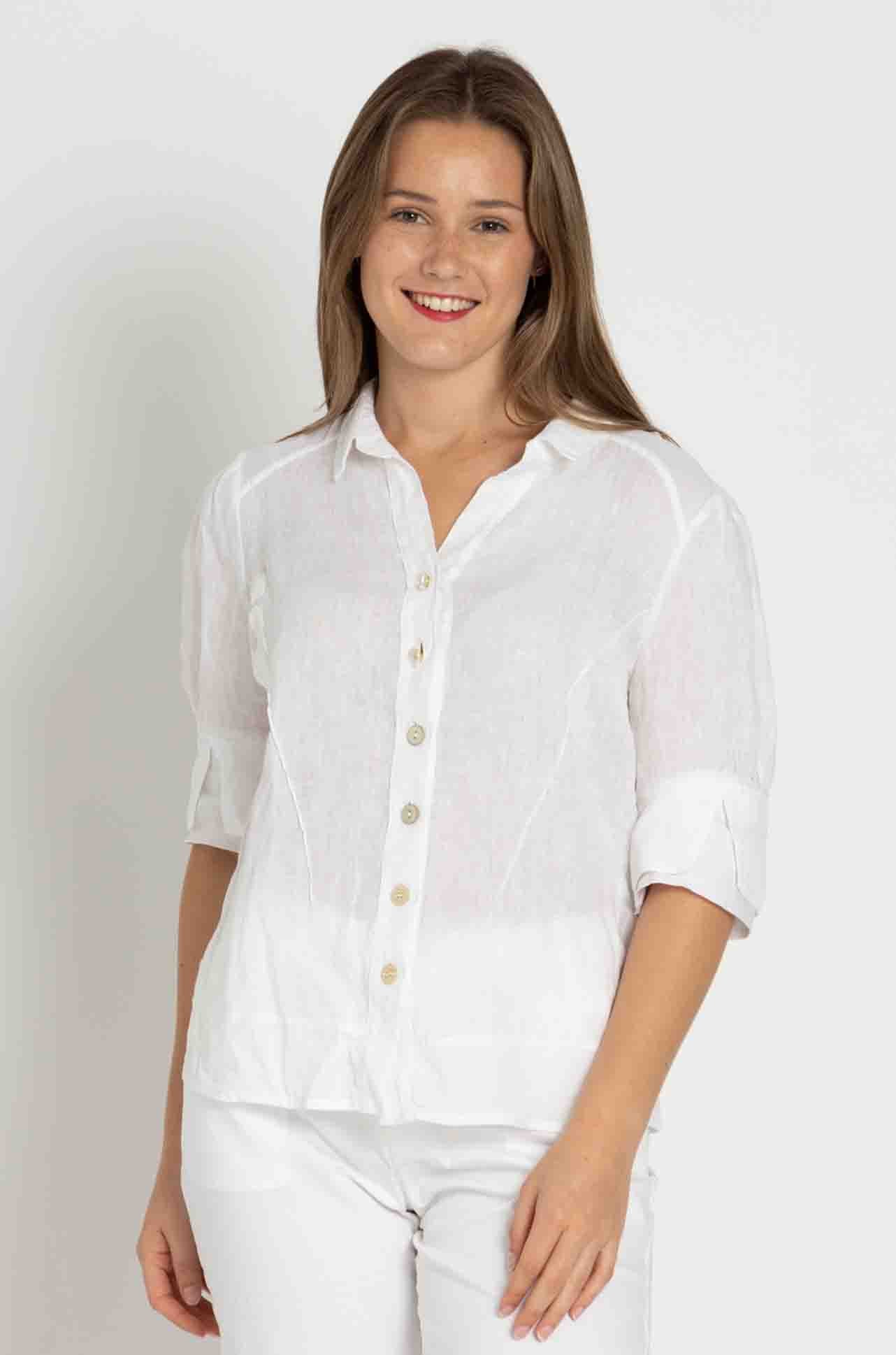 Elisa Cavaletti - Spliced Linen Blouse