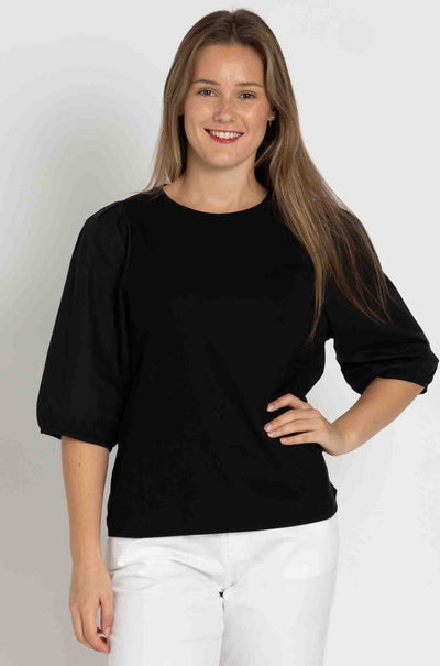 Marc Cain - Spliced Puff Sleeve Top