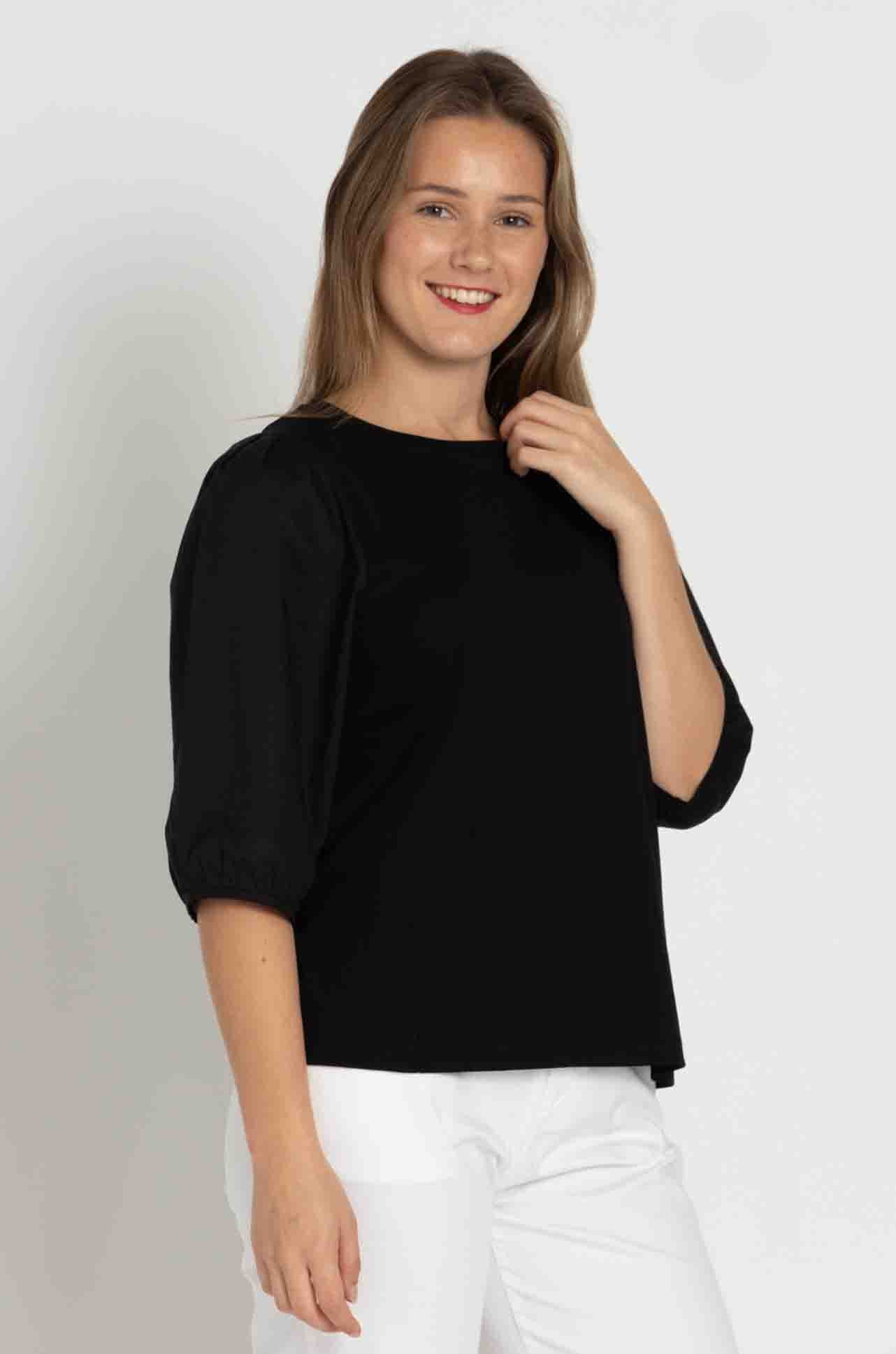 Marc Cain - Spliced Puff Sleeve Top