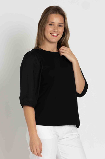 Marc Cain - Spliced Puff Sleeve Top