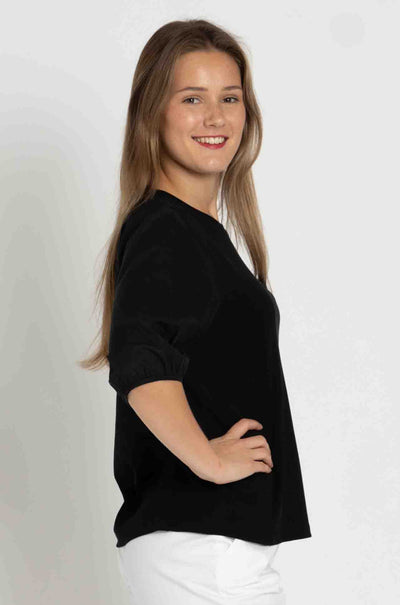 Marc Cain - Spliced Puff Sleeve Top