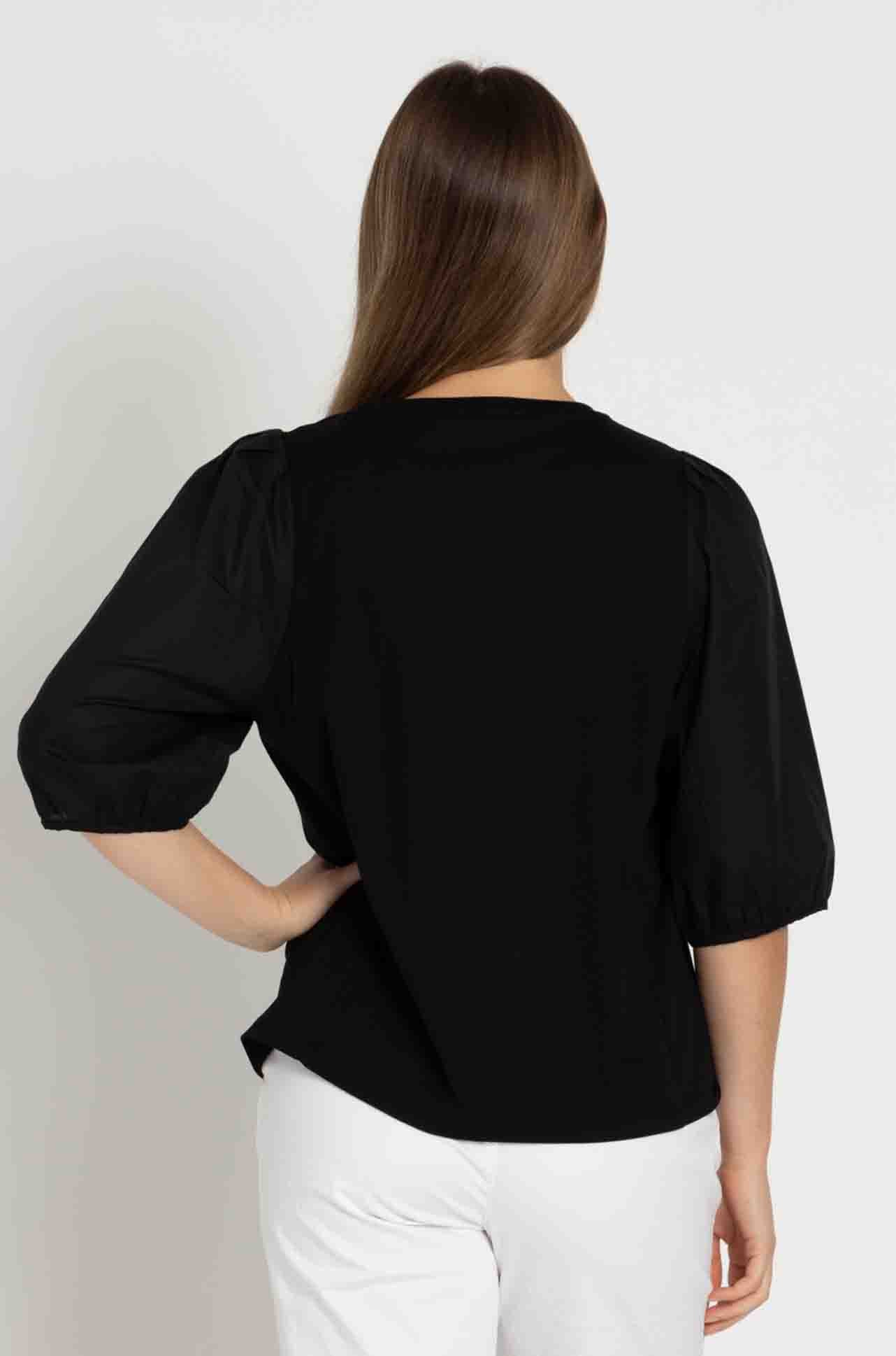 Marc Cain - Spliced Puff Sleeve Top
