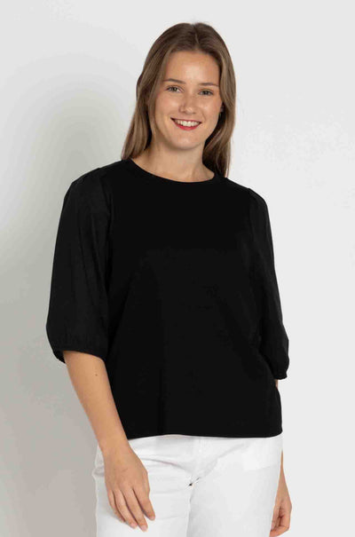 Marc Cain - Spliced Puff Sleeve Top