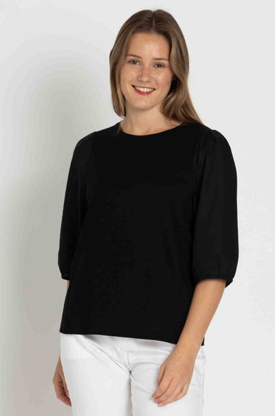 Marc Cain - Spliced Puff Sleeve Top