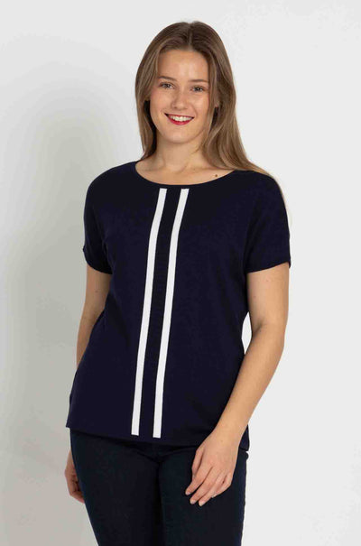 Faber - Stripe Navy Knit