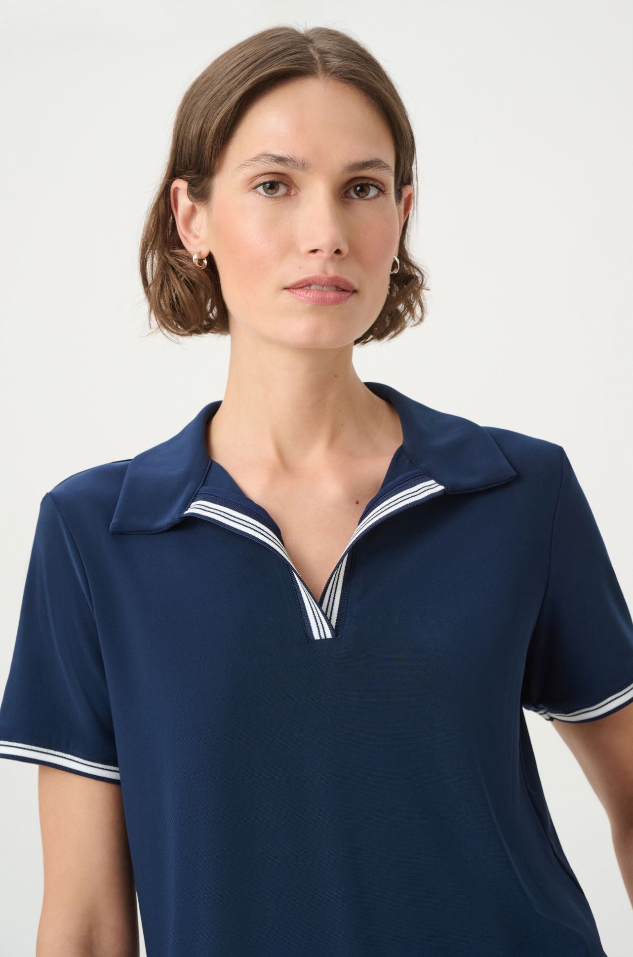 Joseph Ribkoff - Stripe Trim Polo