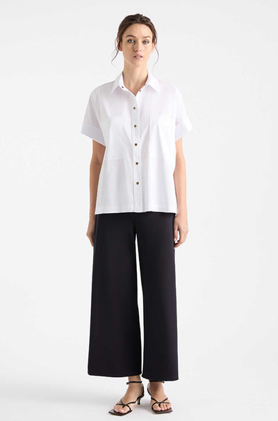 Mela Purdie - Crop Palazzo Pant in Powder Knit
