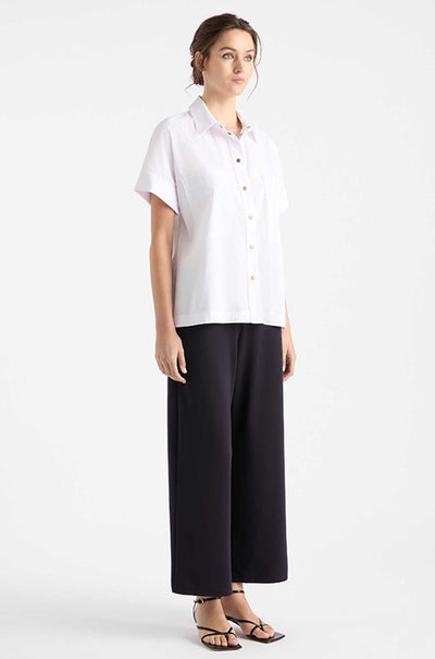 Mela Purdie - Crop Palazzo Pant in Powder Knit