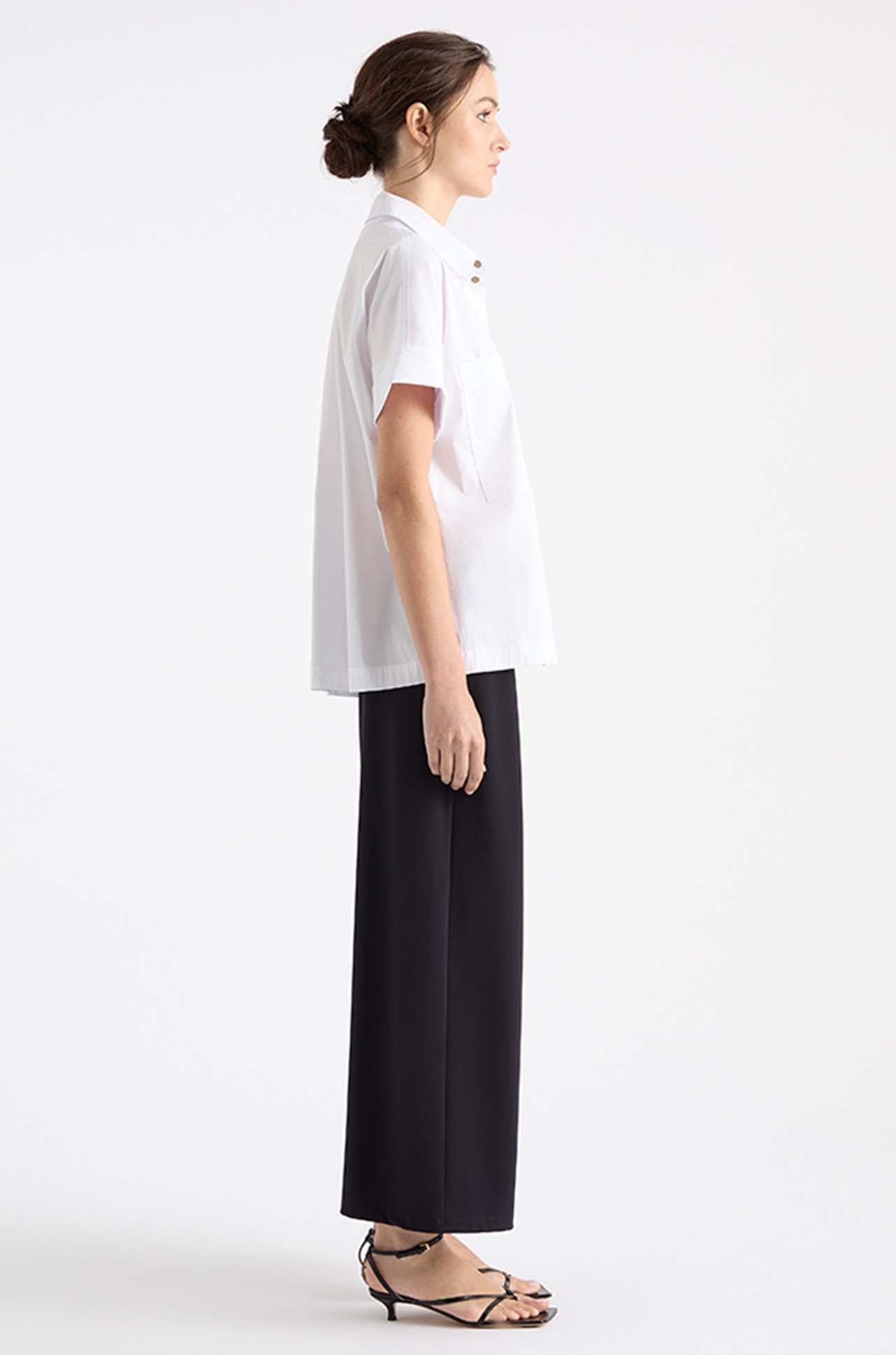 Mela Purdie - Crop Palazzo Pant in Powder Knit