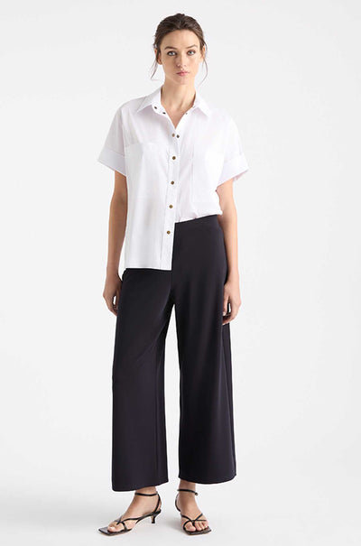 Mela Purdie - Crop Palazzo Pant in Powder Knit