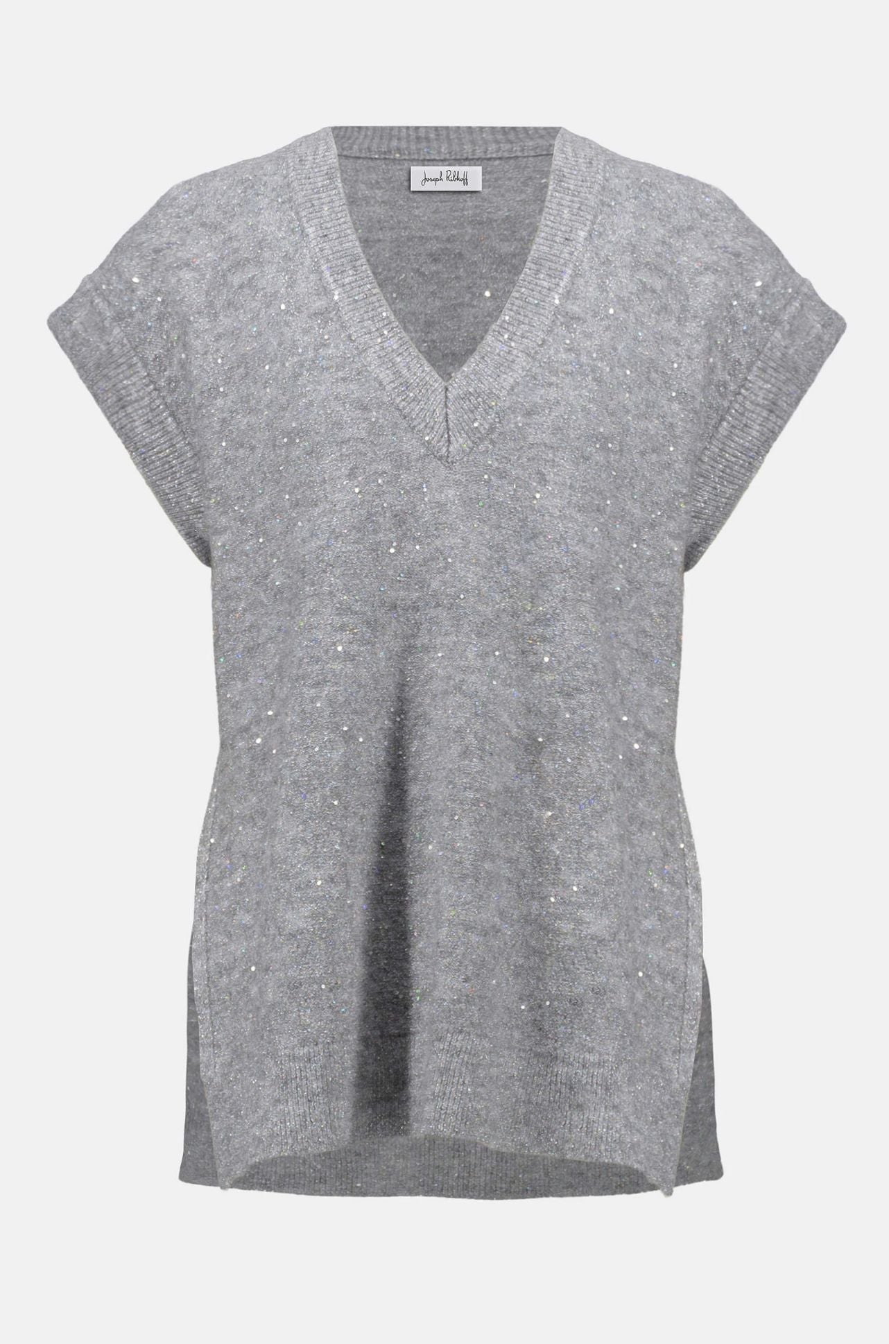 Joseph Ribkoff - Sweater Knit Sleeveless Tunic with Sequins