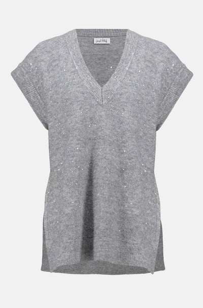 Joseph Ribkoff - Sweater Knit Sleeveless Tunic with Sequins
