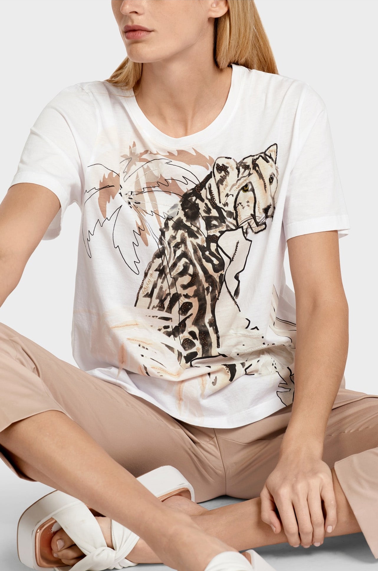 Marc Cain - T-Shirt with Animal Motifs