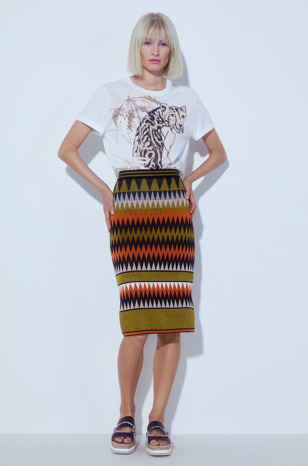 Marc Cain - T-Shirt with Animal Motifs