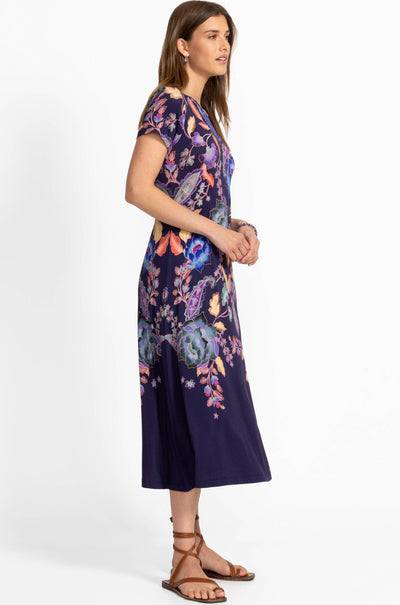 Johnny Was - The Janie Favorite Boatneck Cap Sleeve Dress in Stevies Garden