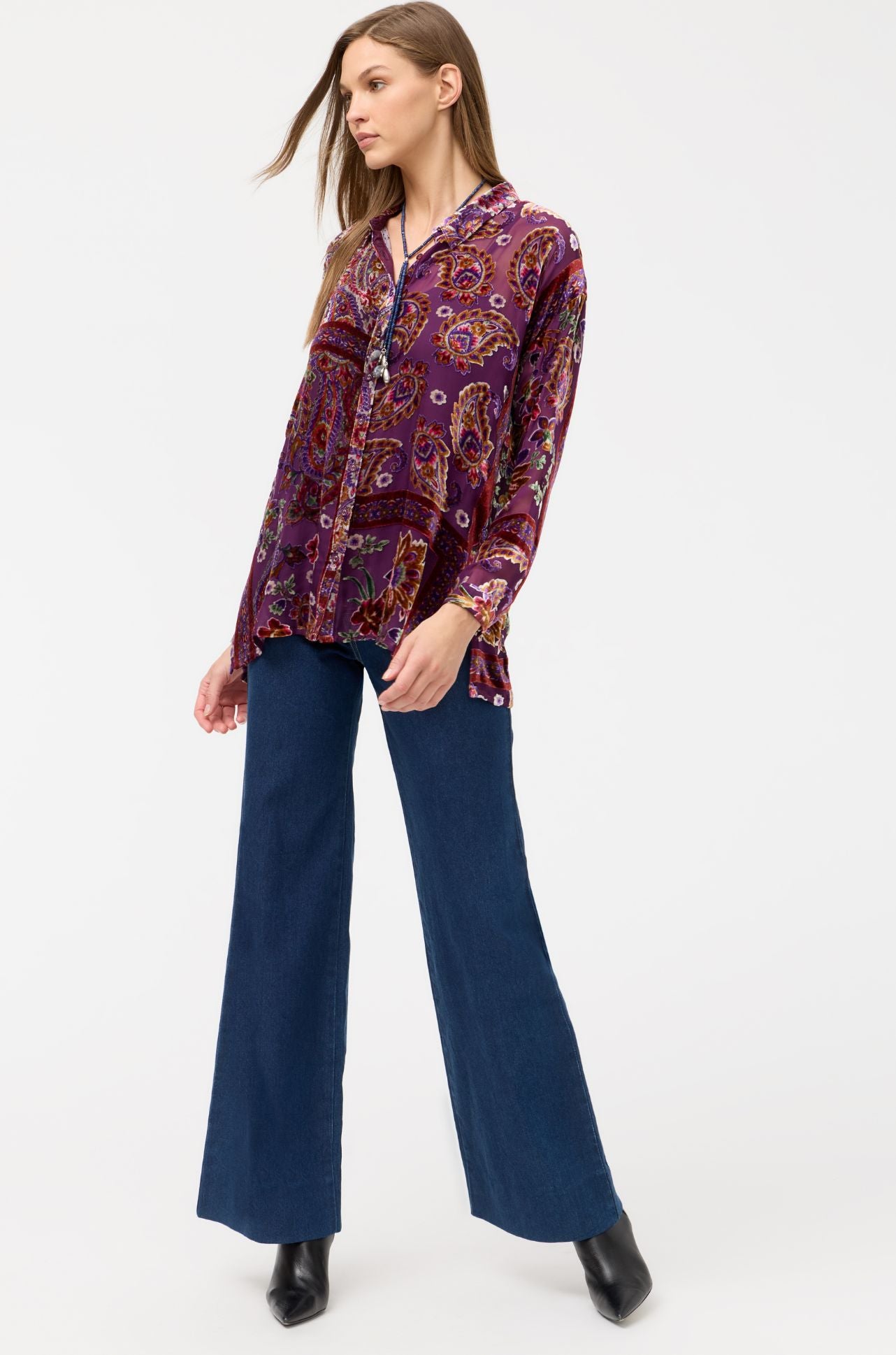 Johnny Was - The Slim Audrey Collared Shirt in Domitila