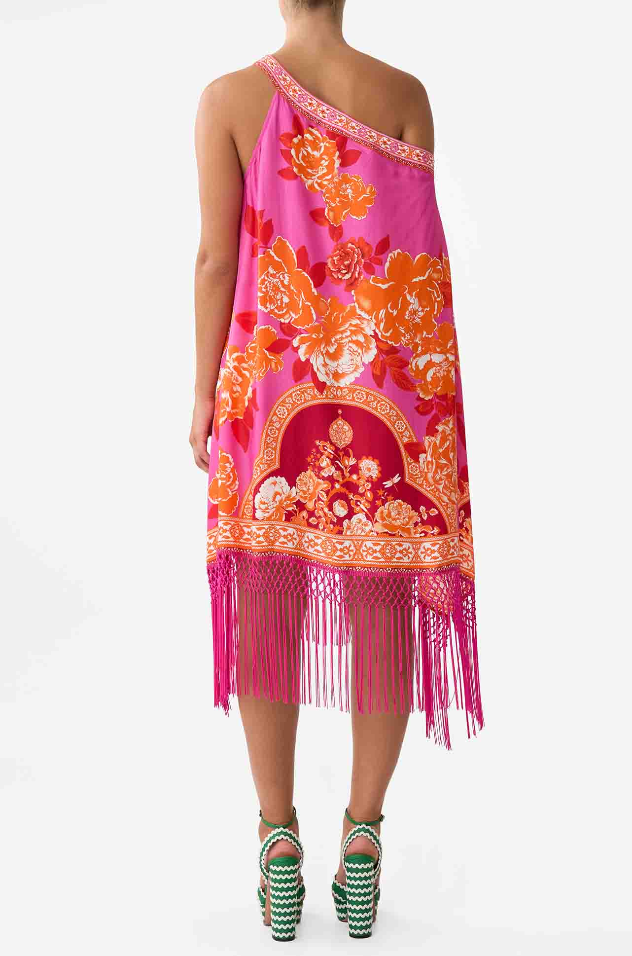 Camilla - Tiles Of Turkiye One Shoulder Short Kaftan