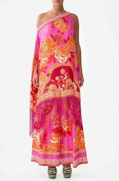 Camilla - Tiles Of Turkiye One Shoulder Short Kaftan