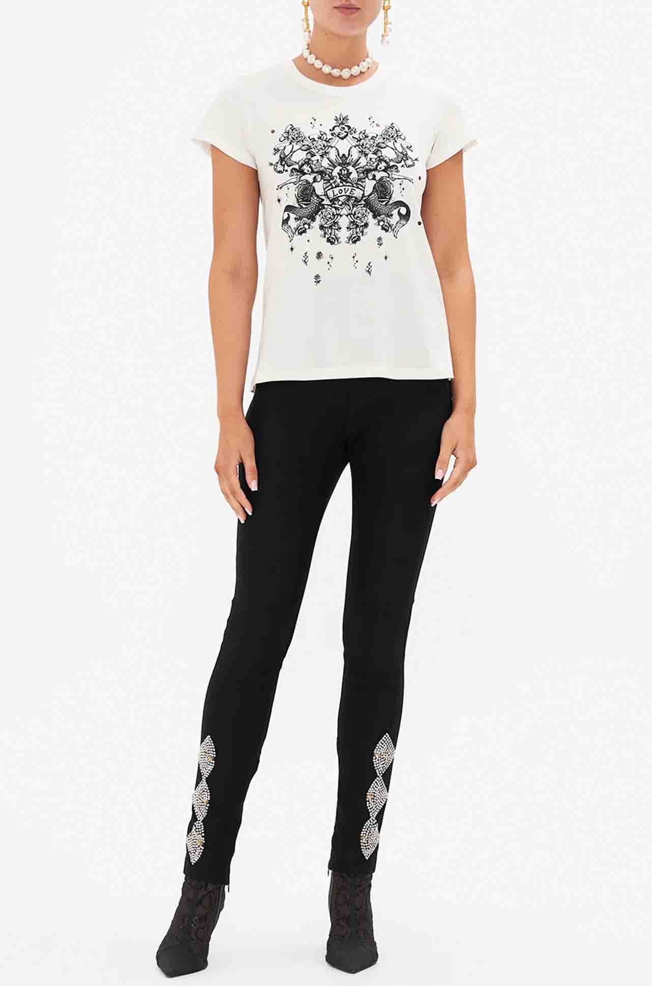 Camilla - Tales Of Tattoo Slim Fit Round Neck T-Shirt