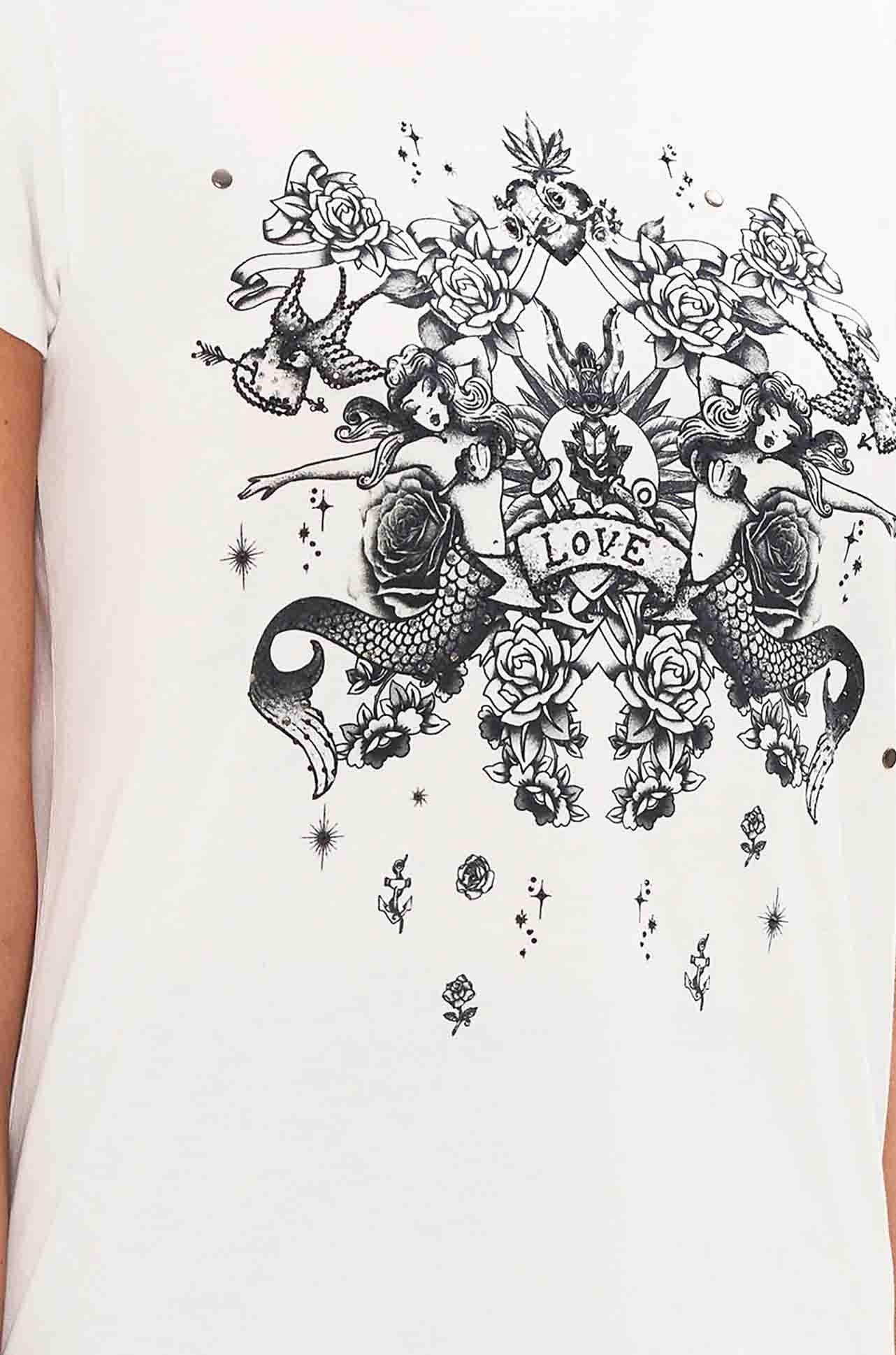Camilla - Tales Of Tattoo Slim Fit Round Neck T-Shirt