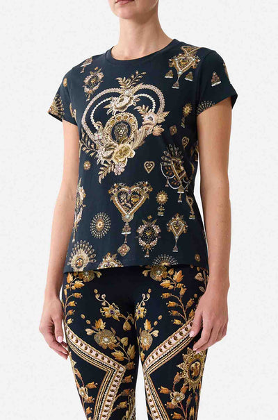 Camilla - Taurus Rising Slim Fit Round Neck T-Shirt