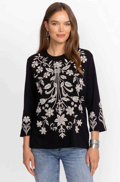 Johnny Was - 3/4 Sleeve Crew Neck Tee in Talithia