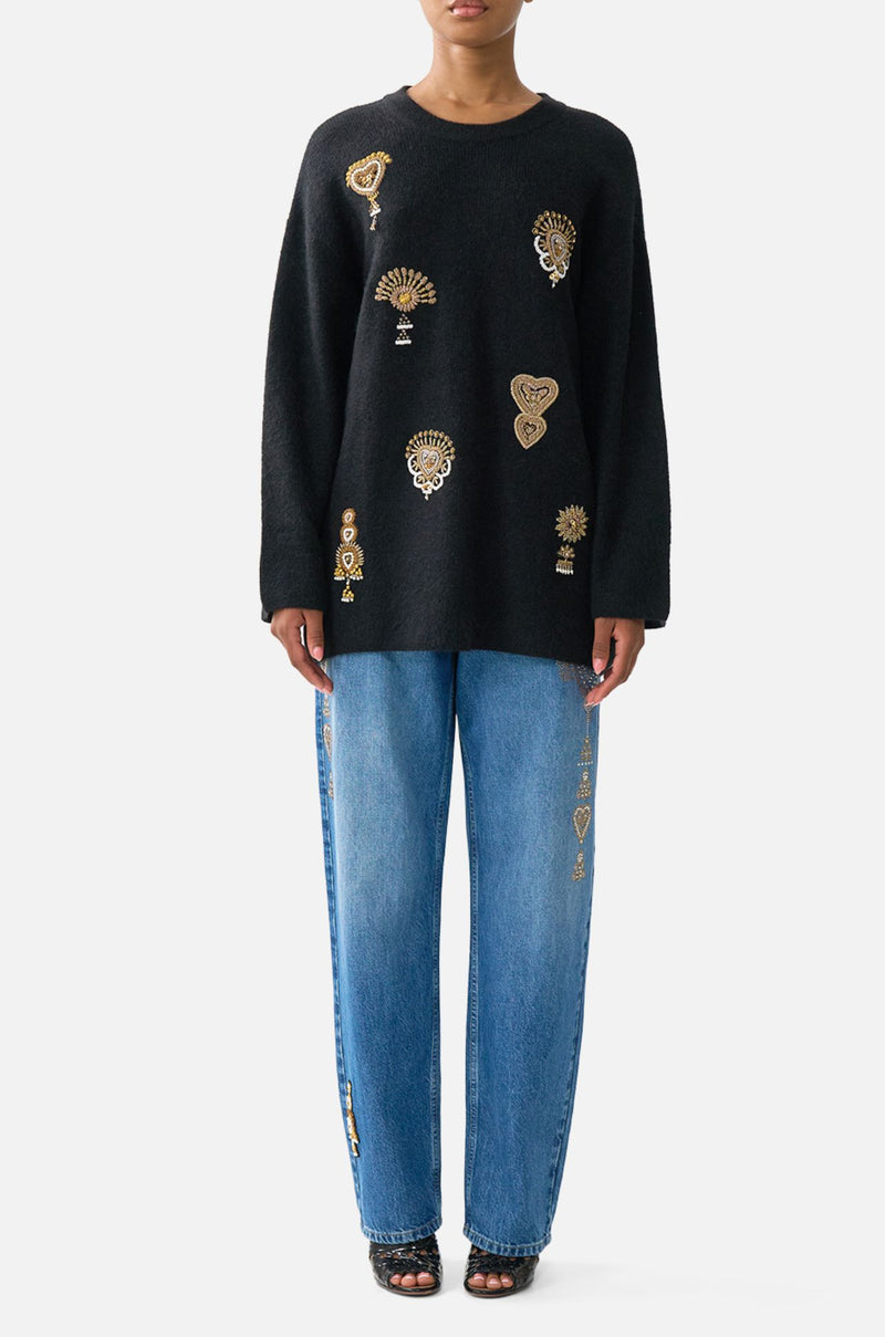 Camilla - Taurus Rising Boxy Crew Neck Jumper