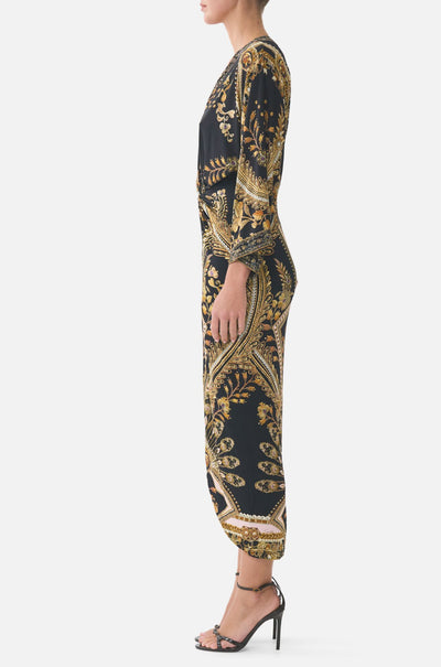 Camilla - Taurus Rising Long Split Front Twist Dress