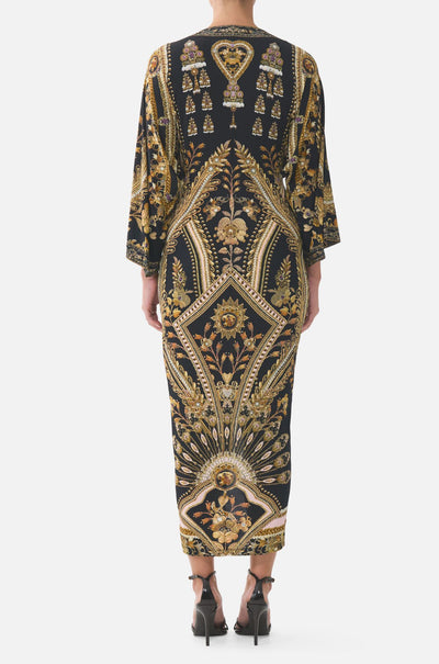 Camilla - Taurus Rising Long Split Front Twist Dress