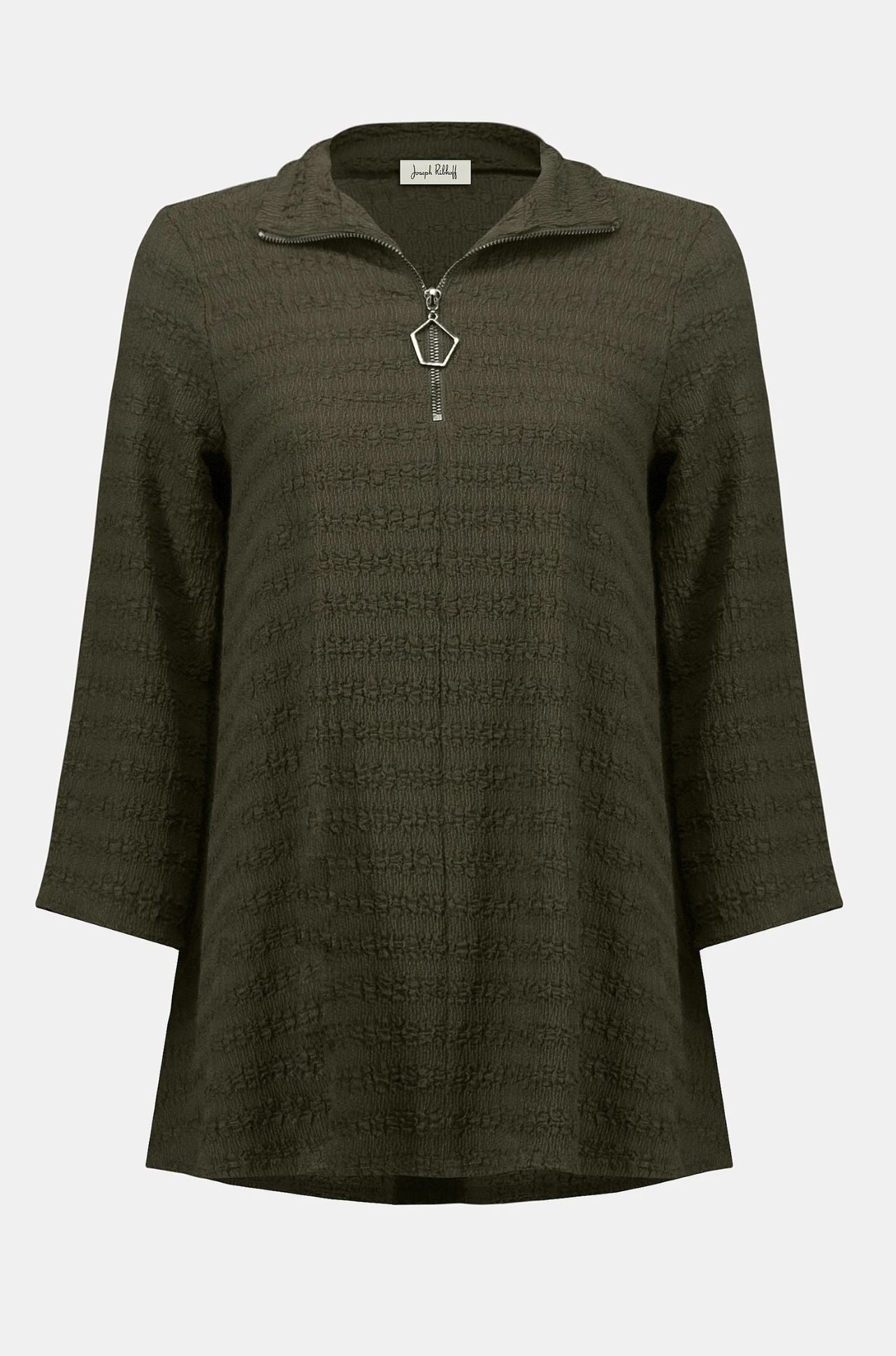 Joseph Ribkoff - Textured Knit A Line Tunic in Avocado