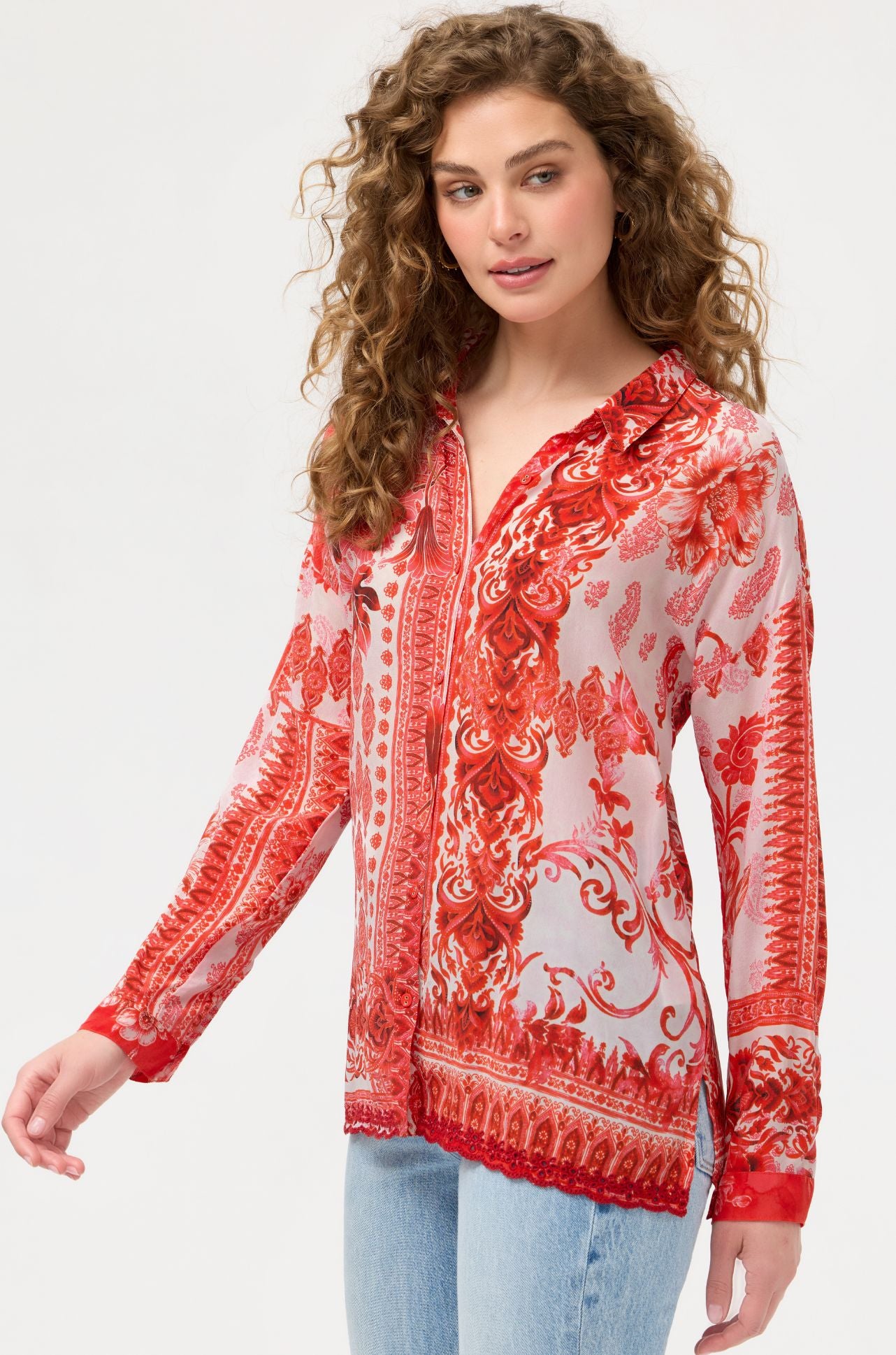 Johnny Was - The Audrey Button Up Shirt in Diantha