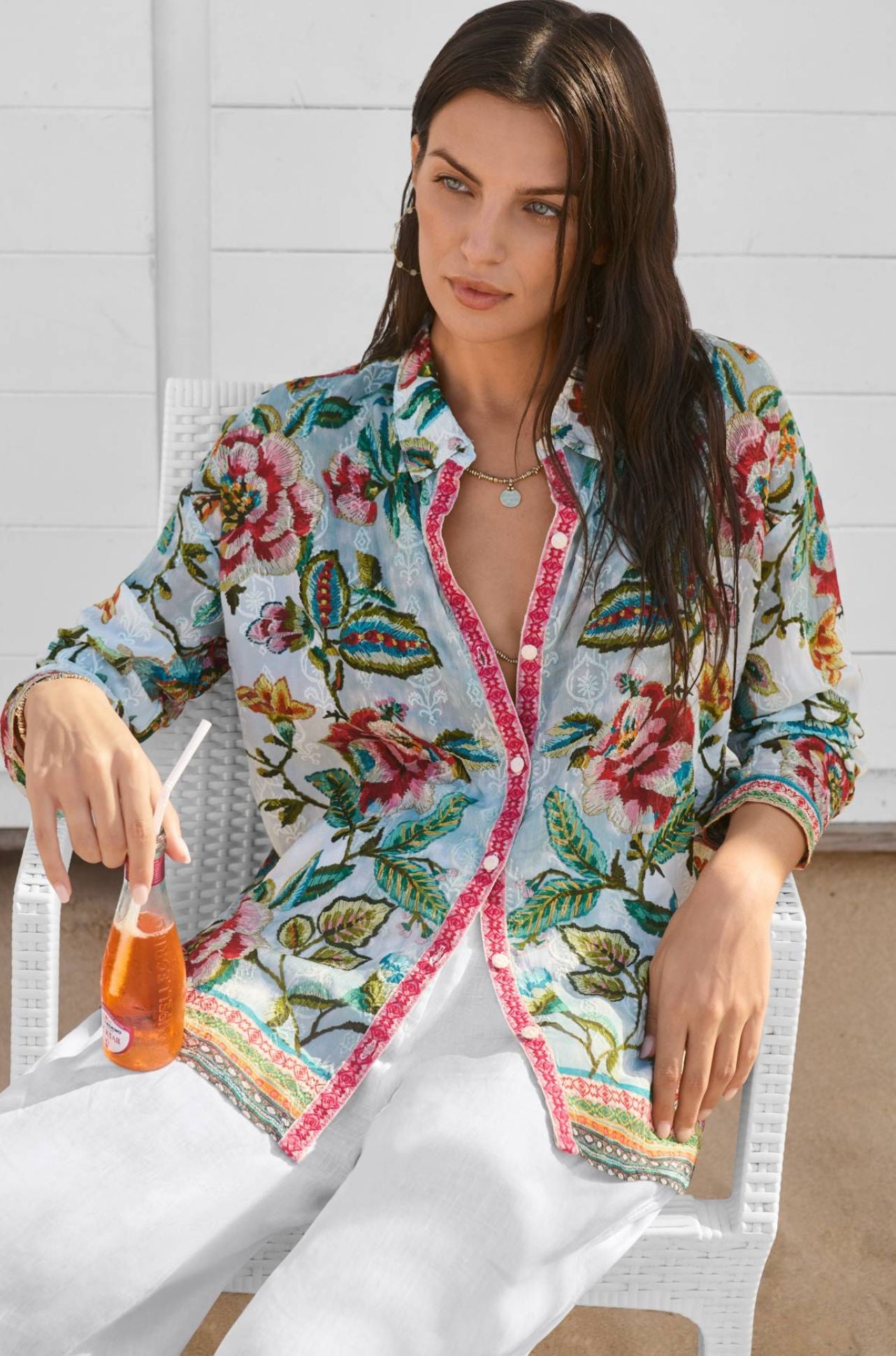 Johnny Was - The Audrey Button Up Shirt in Gillian