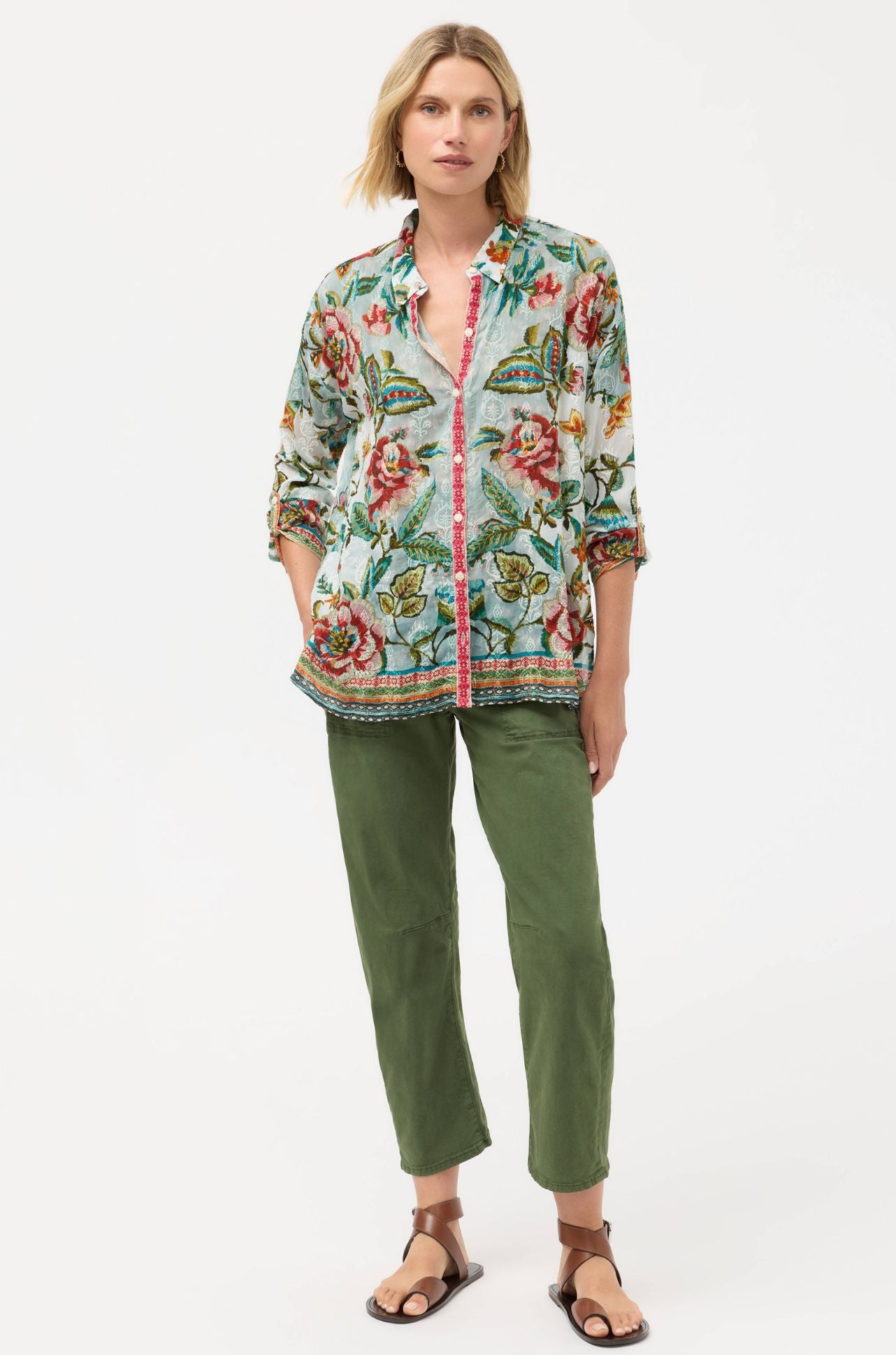 Johnny Was - The Audrey Button Up Shirt in Gillian